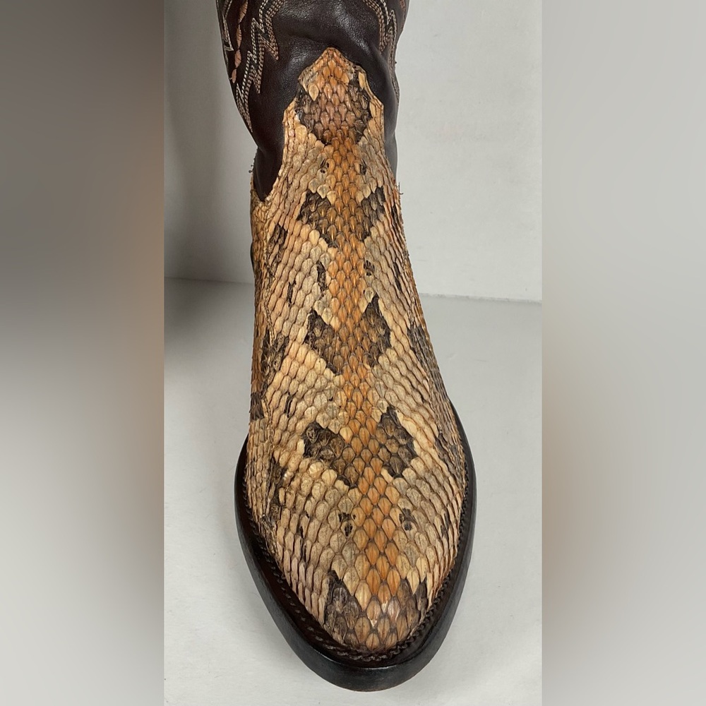 Lucchese 2000 Canebrake Rattlesnake | USA Made | Timber Snakeskin | Men’s 8 D - Picture 11 of 16